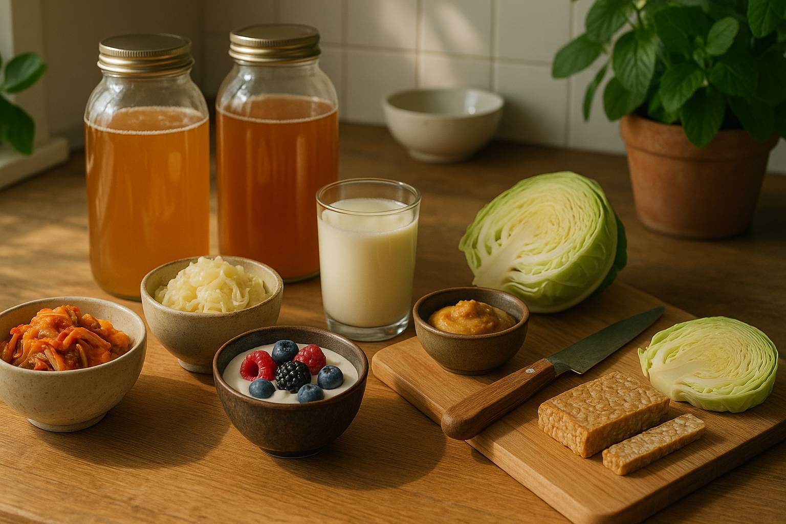 Cómo equilibrar la microbiota intestinal con alimentos fermentados