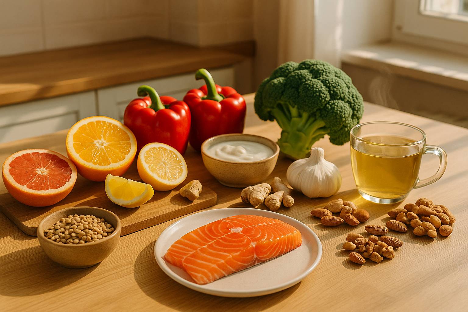 Cómo fortalecer el sistema inmune con alimentos cotidianos