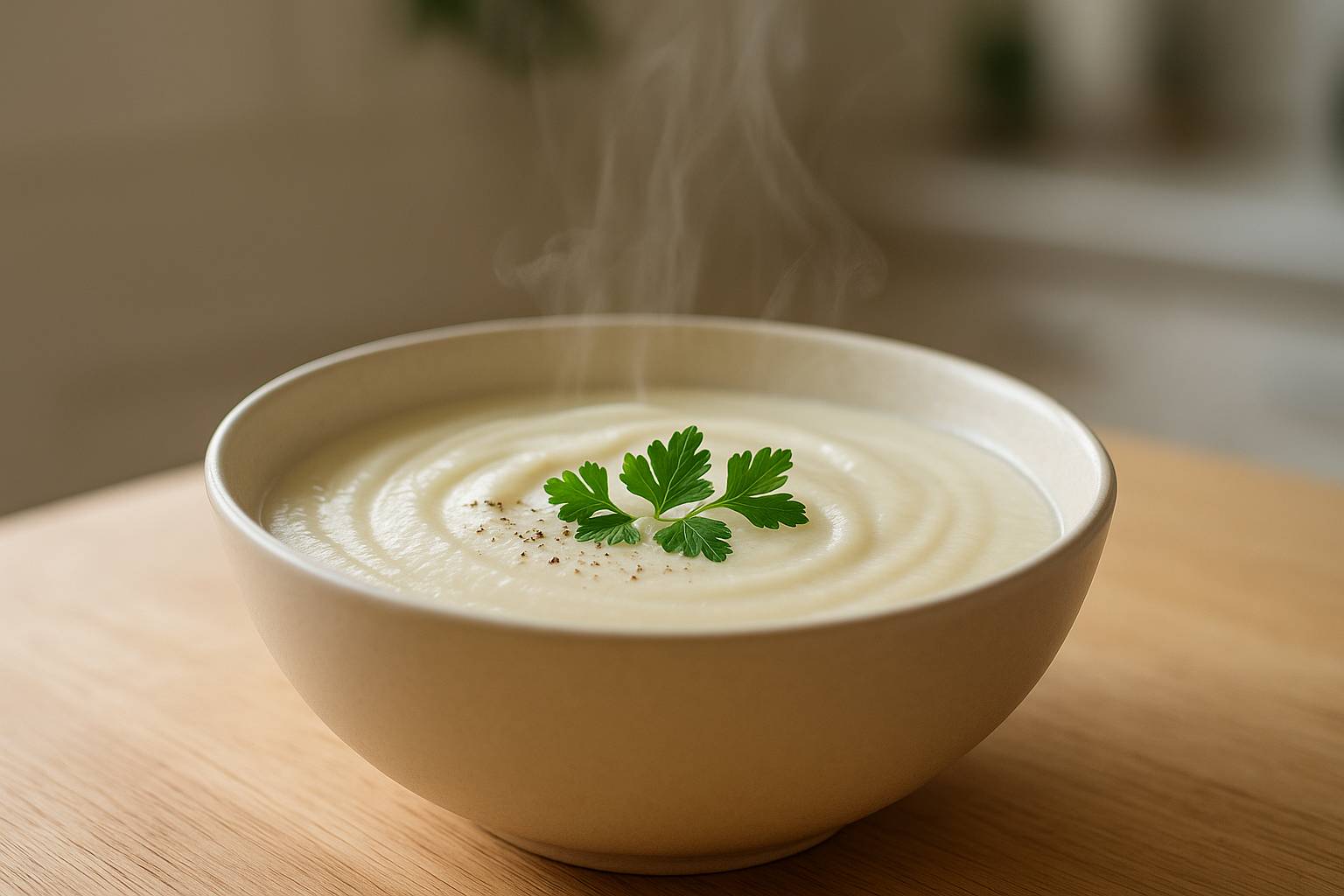 Cómo preparar crema de coliflor ligera sin lácteos ni grasas añadidas