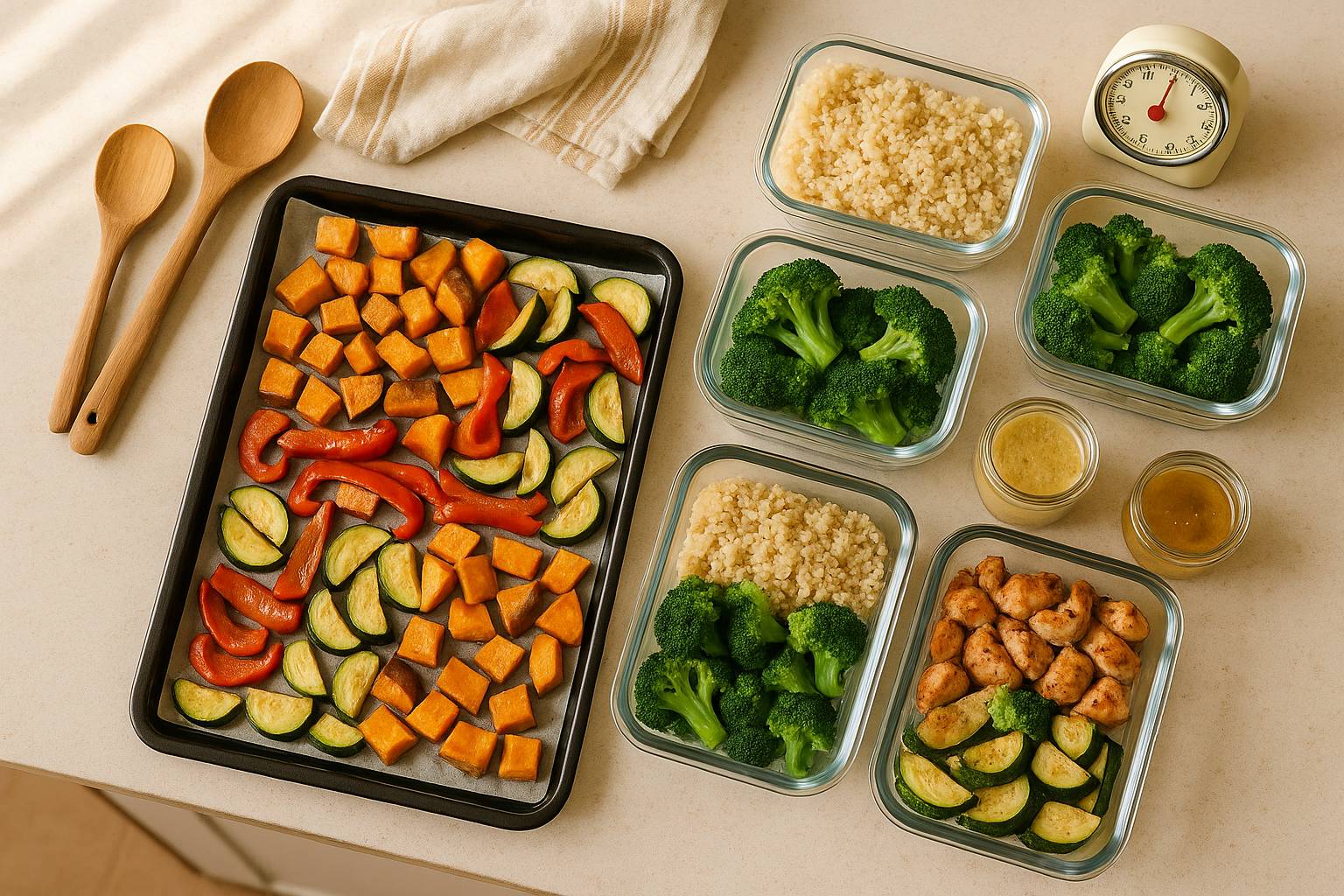 Trucos para hacer batch cooking saludable en menos de dos horas